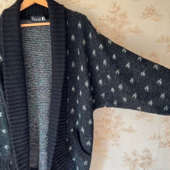 80s Pascali Oversized Mohair Blend Cardigan Size M - Picture 4 of 8
